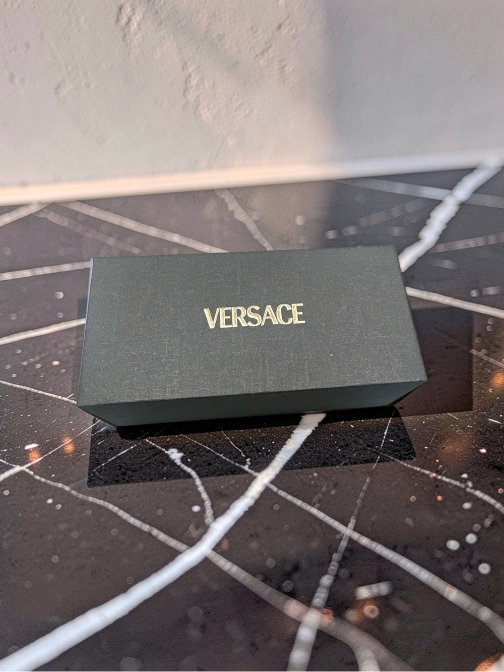 Versace Empty Black Eye Glads Box with Gold Logo BT14